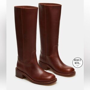 Steve Madden Riggs Knee High Leather Leather Riding Boots